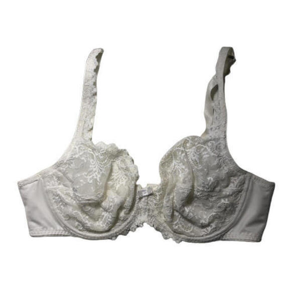 #2712-1 Chantelle Ivory Underwire Bra 40D Women's France White - Picture 1 of 6